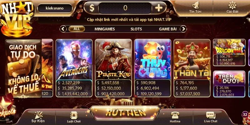 Điểm danh các trò chơi hot tại sảnh